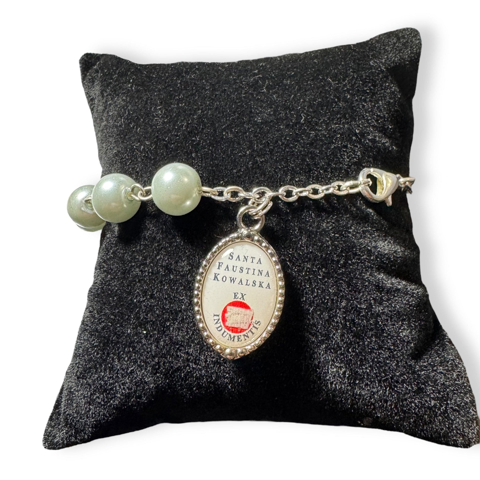 St. Faustina Kowalska Relic Bracelet - Blessed by Pope Leo XIV | Catholically