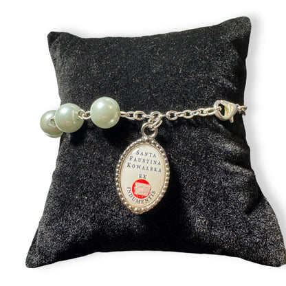 St. Faustina Kowalska Relic Bracelet - Blessed by Pope Leo XIV | Catholically