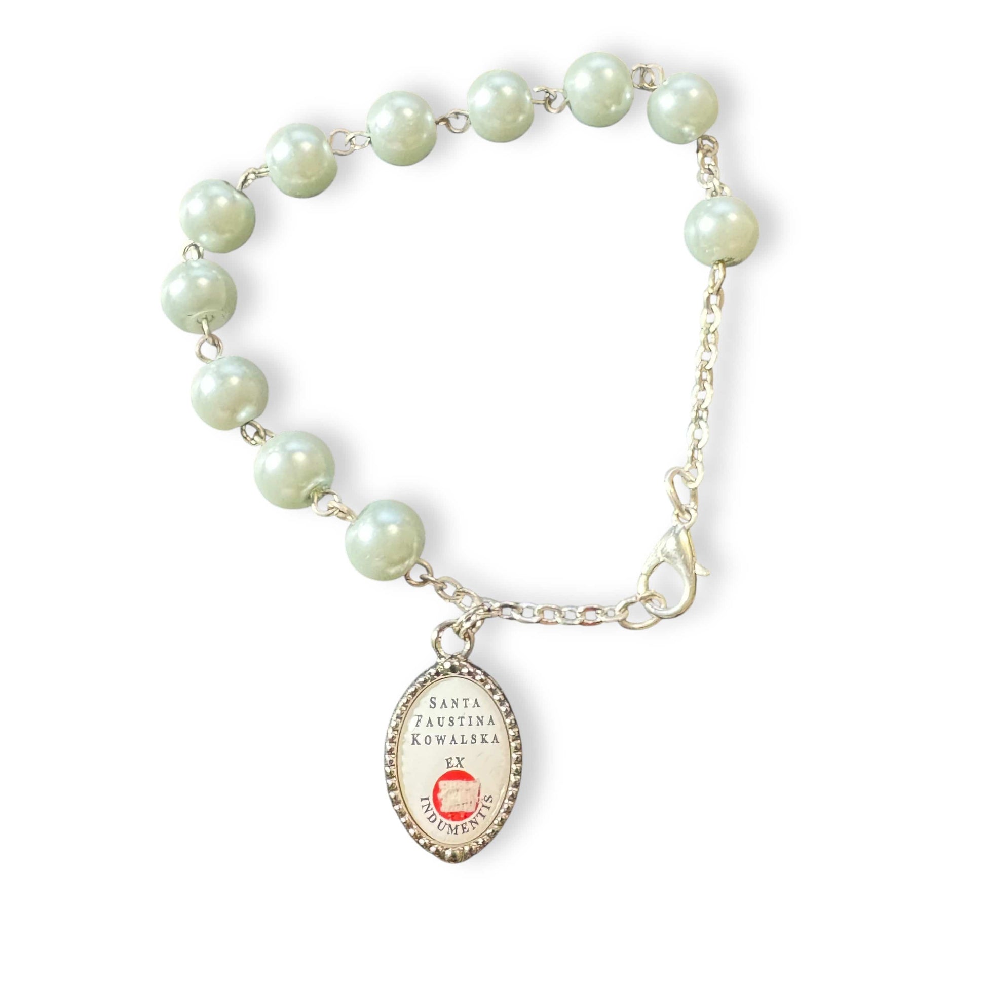 St. Faustina Kowalska Relic Bracelet - Blessed by Pope Leo XIV | Catholically