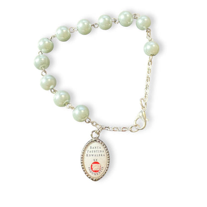 St. Faustina Kowalska Relic Bracelet - Blessed by Pope Leo XIV | Catholically