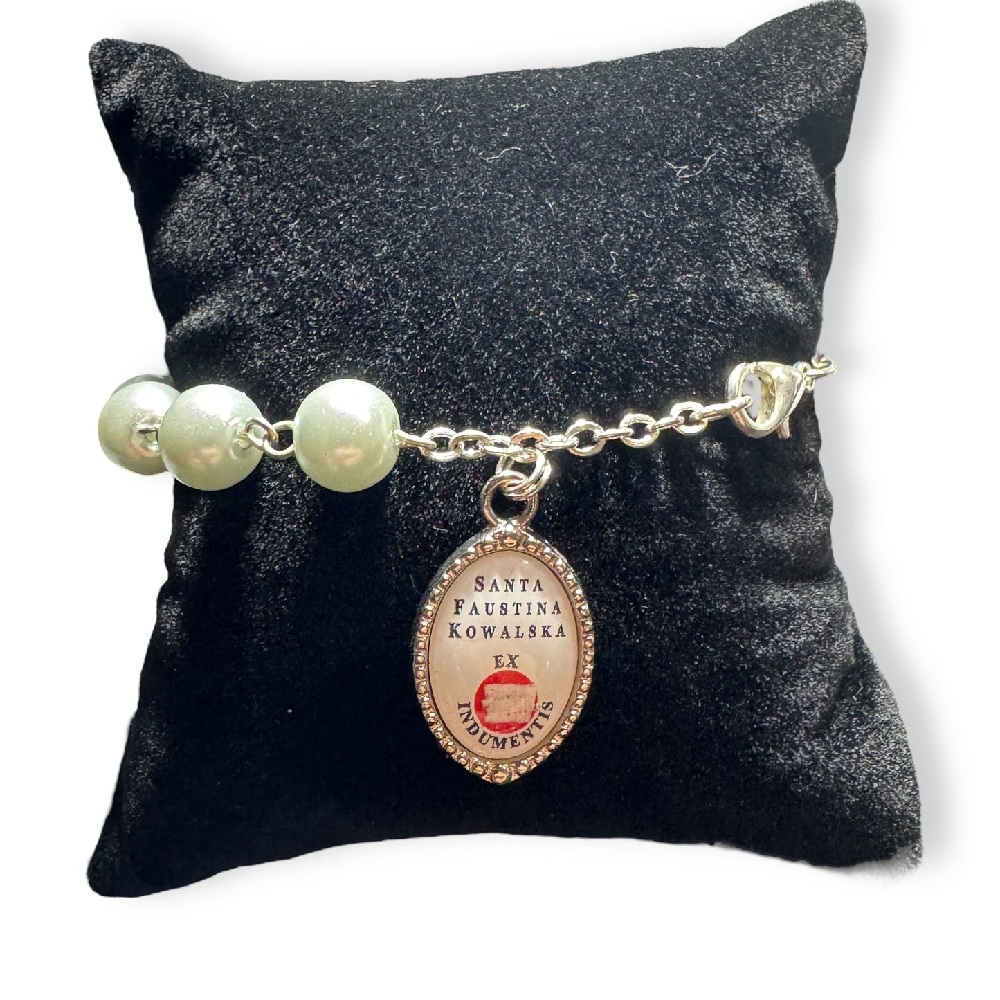 St. Faustina Kowalska Relic Bracelet - Blessed by Pope Leo XIV | Catholically