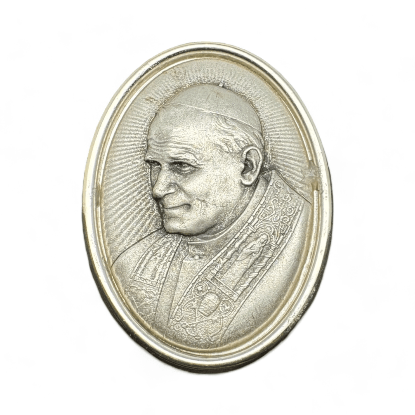 St. John Paul II Pope - Car Magnet - Medallion - Blessed By Pope | Catholically