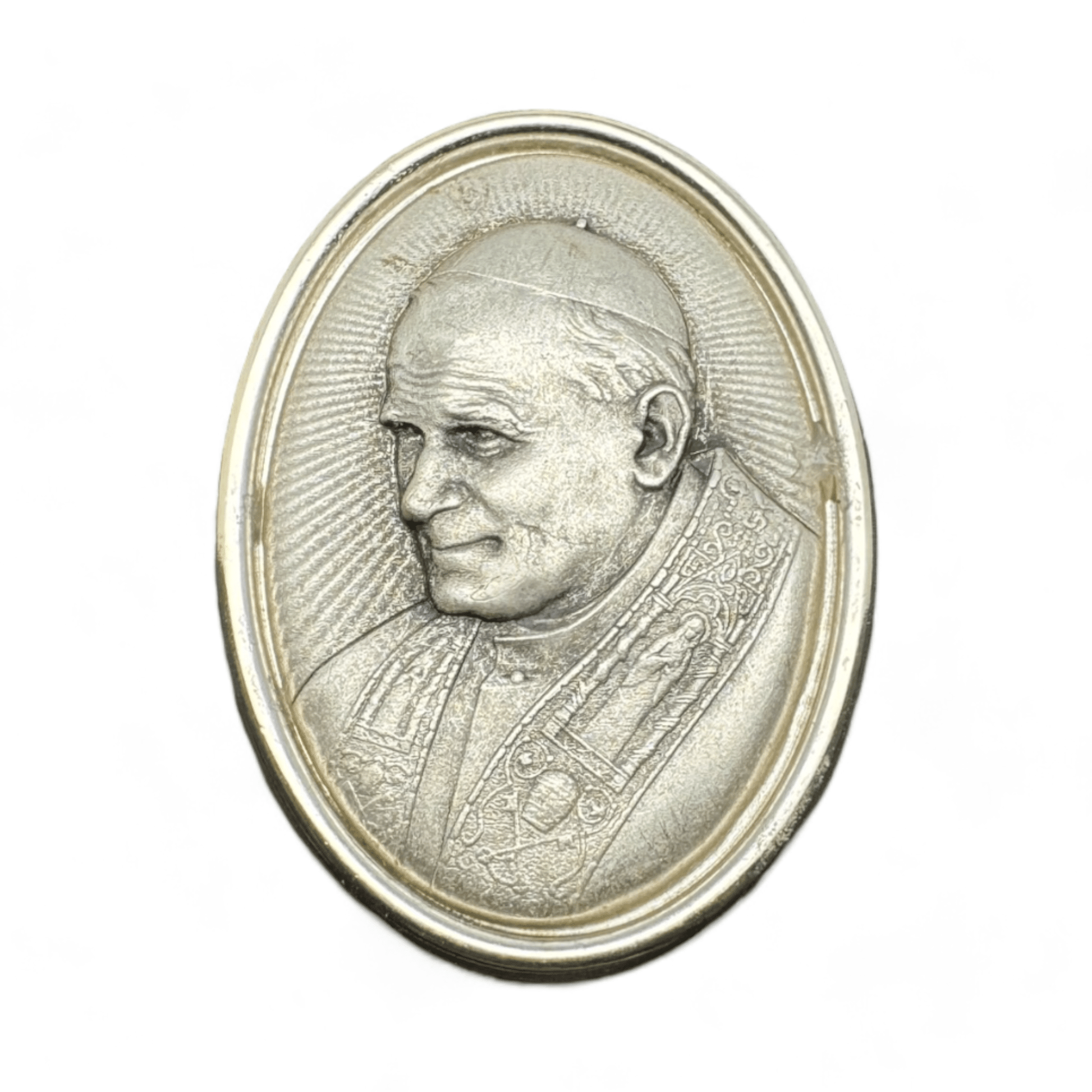 St. John Paul II Pope - Car Magnet - Medallion - Blessed By Pope | Catholically