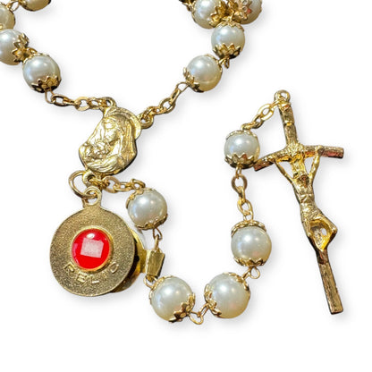 St.John Paul II Pope - Relic Rosary Ex-Indumentis - Canonization Saint JpII | Catholically