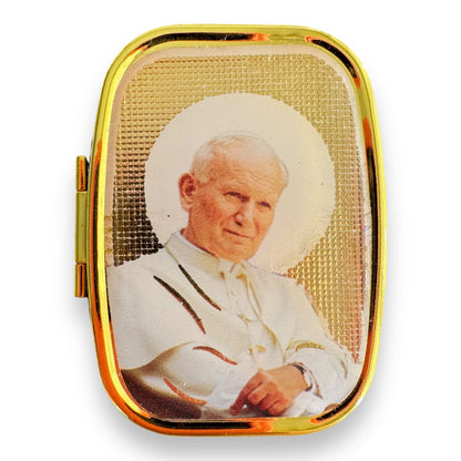 St. John Paul II Rosary with Pearl-Like Beads in Keepsake Box | Catholically