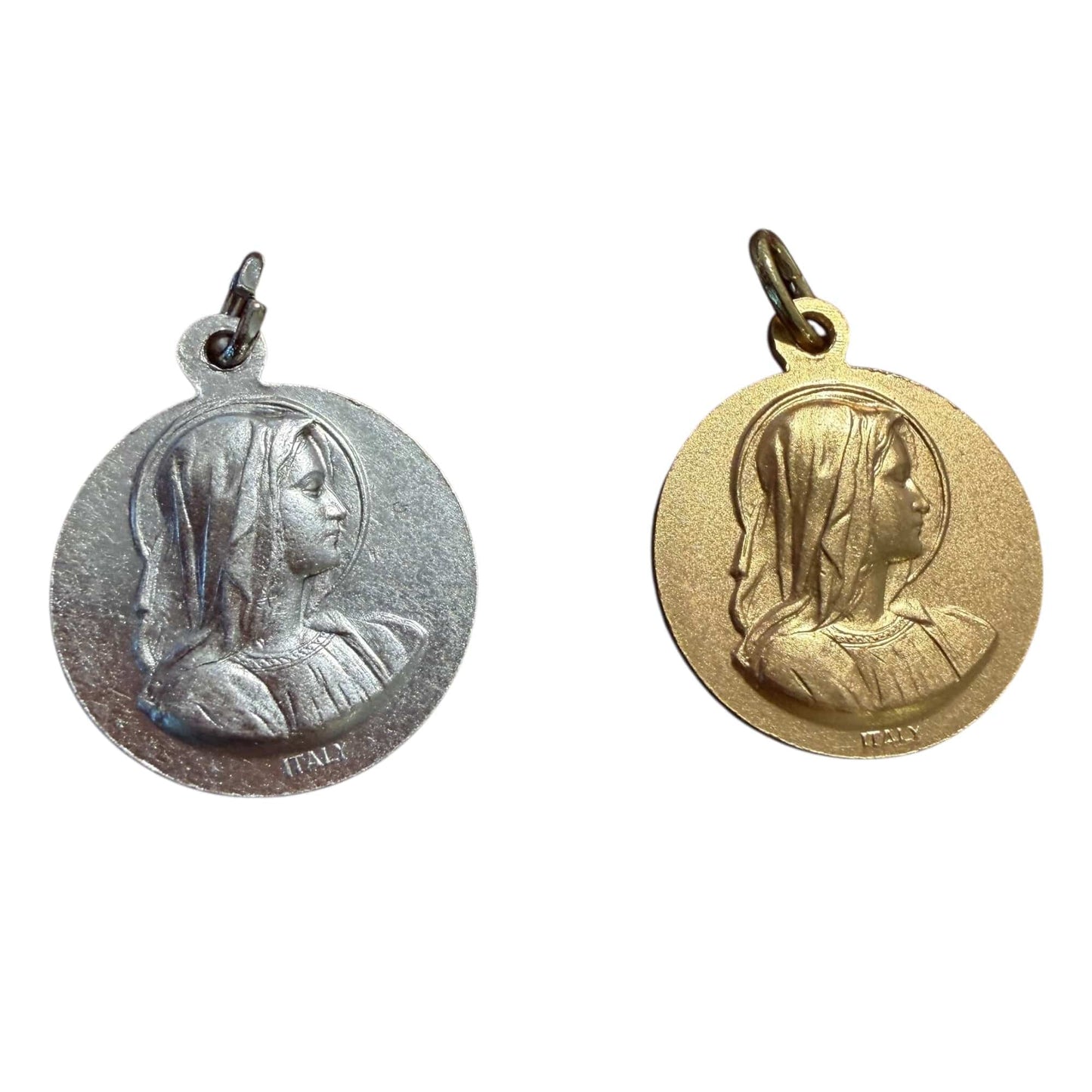 St. Joseph and Our Lady Medal – Gold-Tone Catholic Pendant | Catholically