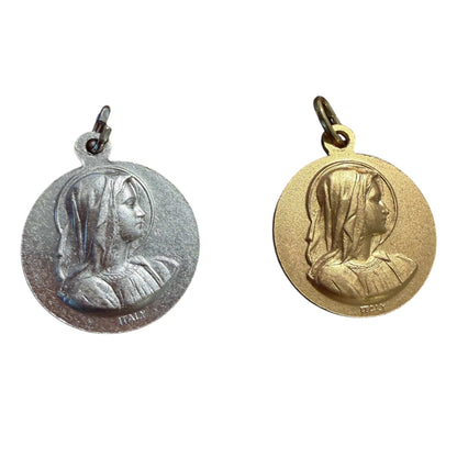 St. Joseph and Our Lady Medal – Gold-Tone Catholic Pendant | Catholically