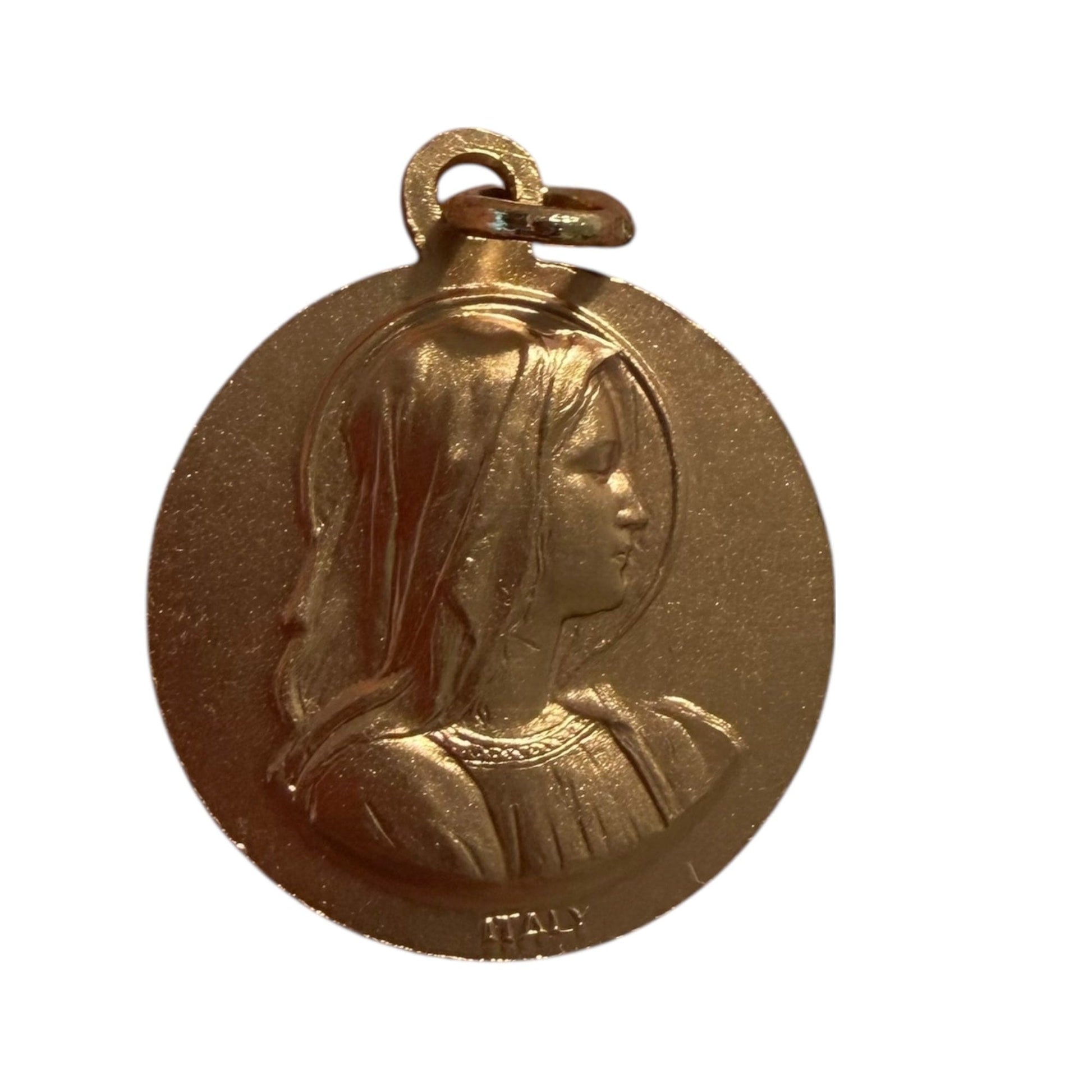 St. Joseph and Our Lady Medal – Gold-Tone Catholic Pendant | Catholically