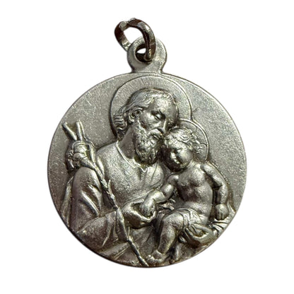 St. Joseph and Our Lady Medal – Gold-Tone Catholic Pendant | Catholically