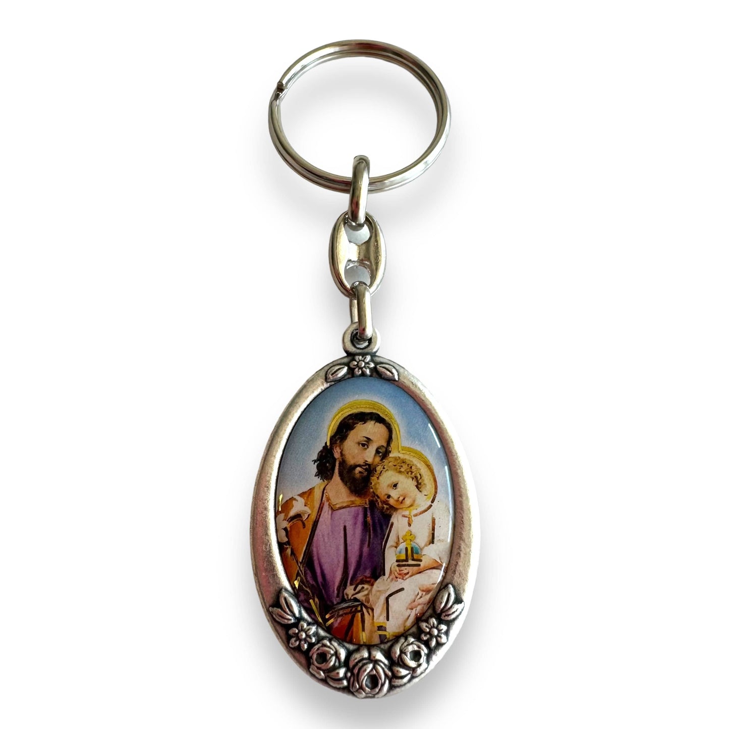 St. Joseph  Catholic Key Ring  Keychain  Keyring Blessed By Pope | Catholically