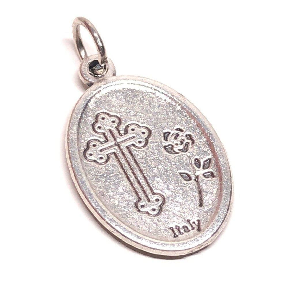 Guardian Angel - Silver Oxidized Medal Pendant Charm