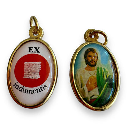 St. Jude Thaddeus Relic Medal - 'Ex Indumentis' Sacred Relic | Catholically