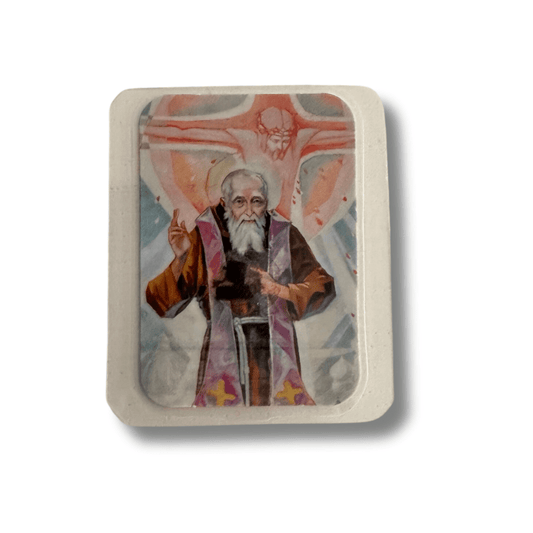 St. Leopold Mandic Holy Card W/ Relic  Leopoldo Of Castelnuovo  Bogdan Ivan | Catholically