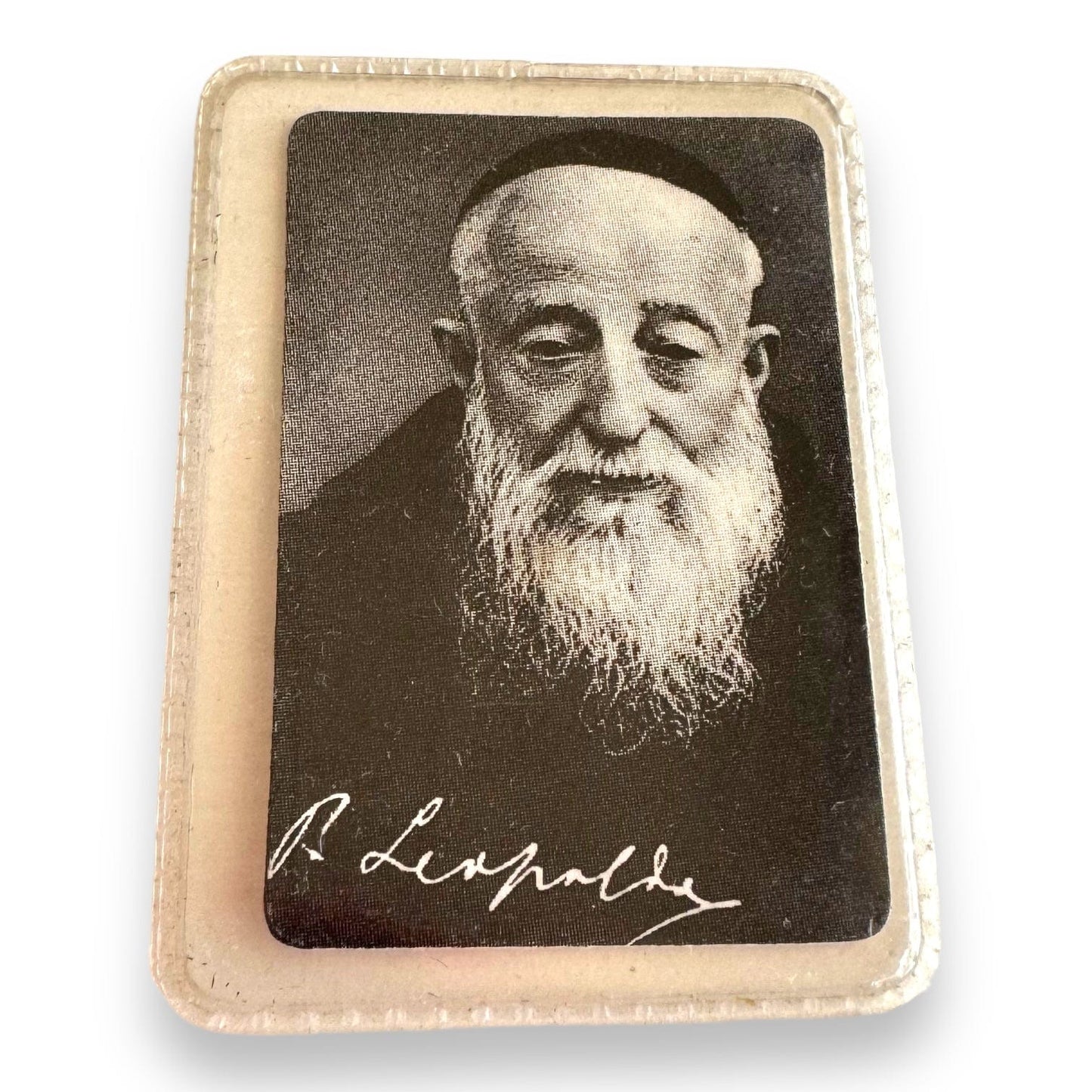 St. Leopold Mandic Holy Card W/ Relic  Leopoldo Of Castelnuovo  Bogdan Ivan | Catholically