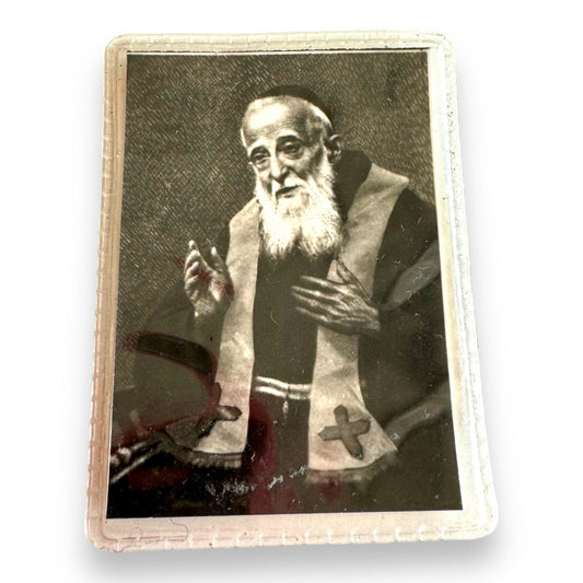St. Leopold Mandic Holy Card W/ Relic  Leopoldo Of Castelnuovo  Bogdan Ivan | Catholically