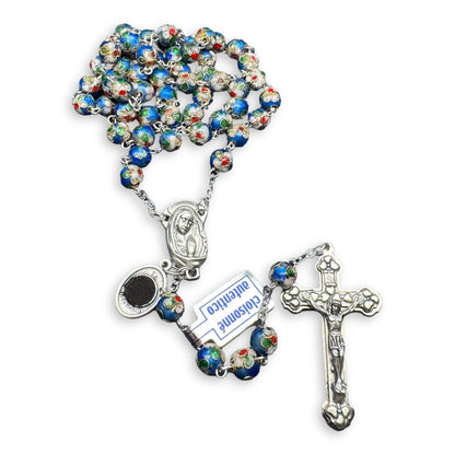 St. Padre Pio Blue Relic Rosary Blessed By Pope | Catholically