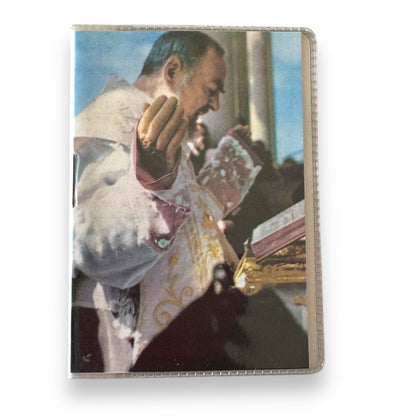 St.Padre Pio Holy Card W/ 2nd Class Relic  Saint Father Pio Ex-Indumentis | Catholically