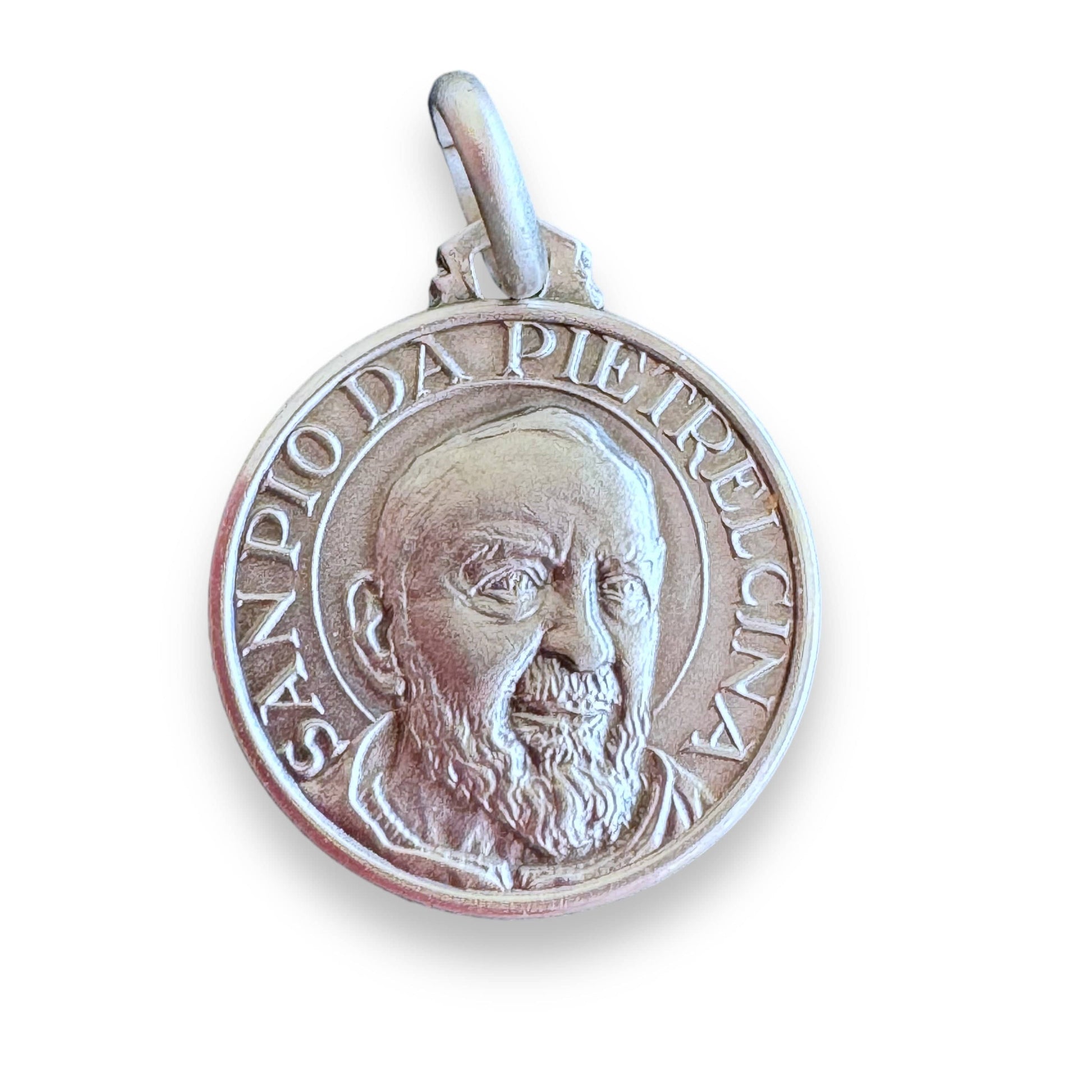 St. Padre Pio Medal - St.Pio of Pietrelecina 925 Sterling Silver Pendant | Catholically