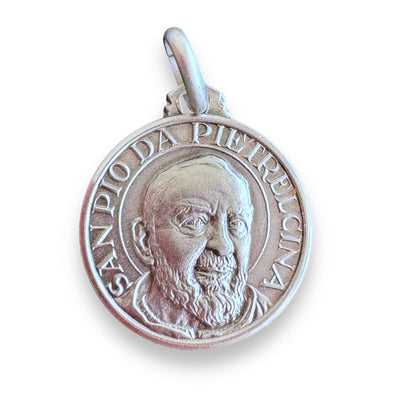 St. Padre Pio Medal - St.Pio of Pietrelecina 925 Sterling Silver Pendant | Catholically