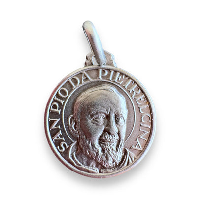 St. Padre Pio Medal - St.Pio of Pietrelecina 925 Sterling Silver Pendant | Catholically
