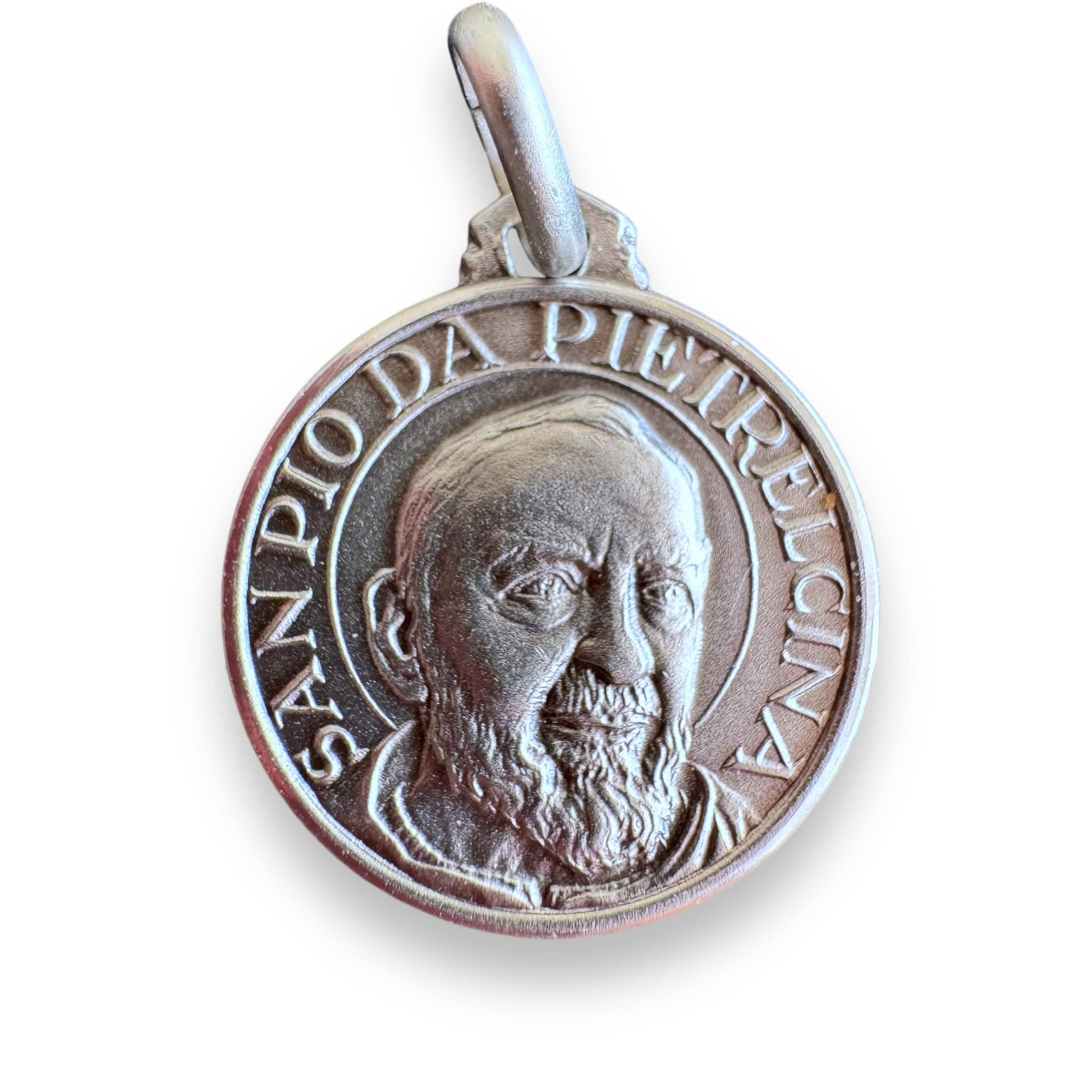 St. Padre Pio Medal - St.Pio of Pietrelecina 925 Sterling Silver Pendant | Catholically