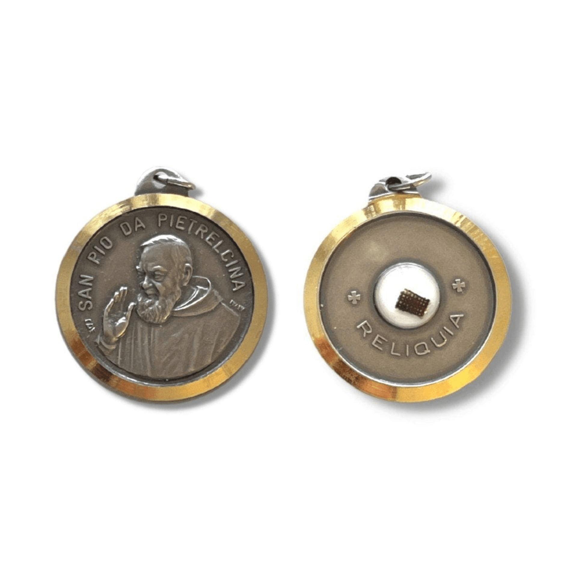 St Padre Pio of Pietrelcina Pendant Ex-indumentis Relic Medal | Catholically
