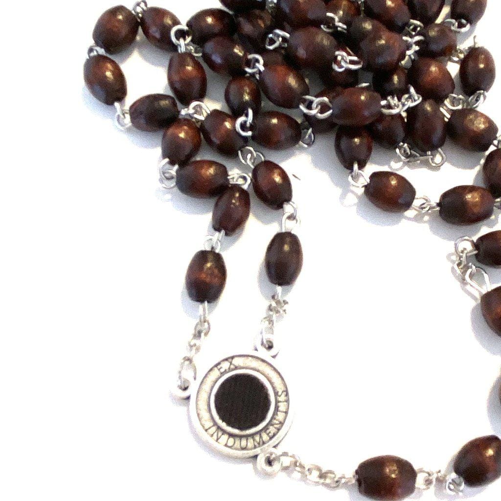 St. Padre Pio Relic Rosary Blessed By Pope w/ 2nd Class Relic - St. Father Pio | Catholically