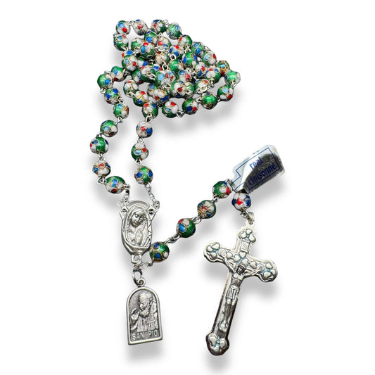 St. Padre Pio Rosary Blessed By Pope w/ Relic - St. Father Pio | Catholically