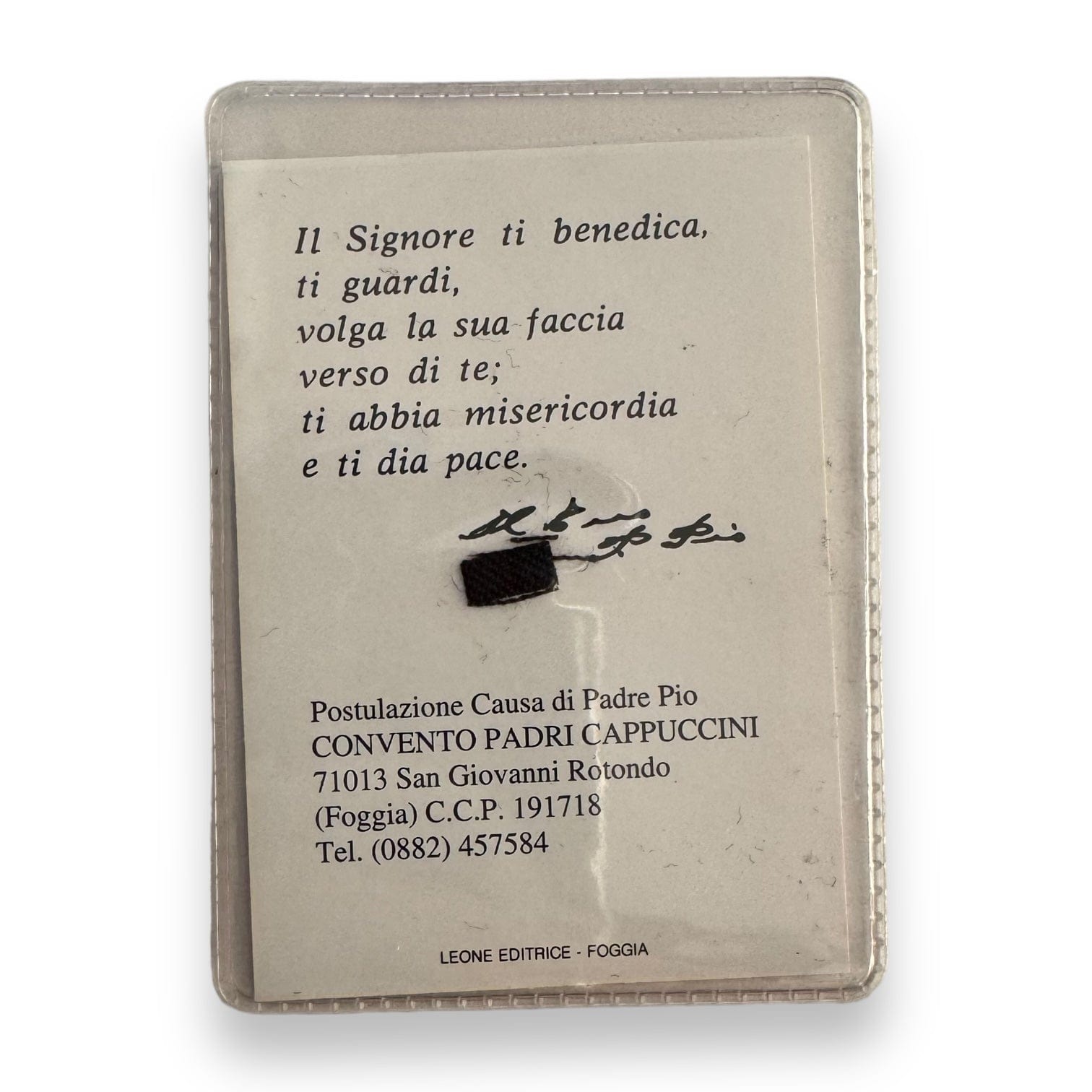 St. Padre Pio Vintage Holy Card - Relic Of St. Father Pio Of Pietrelecina | Catholically