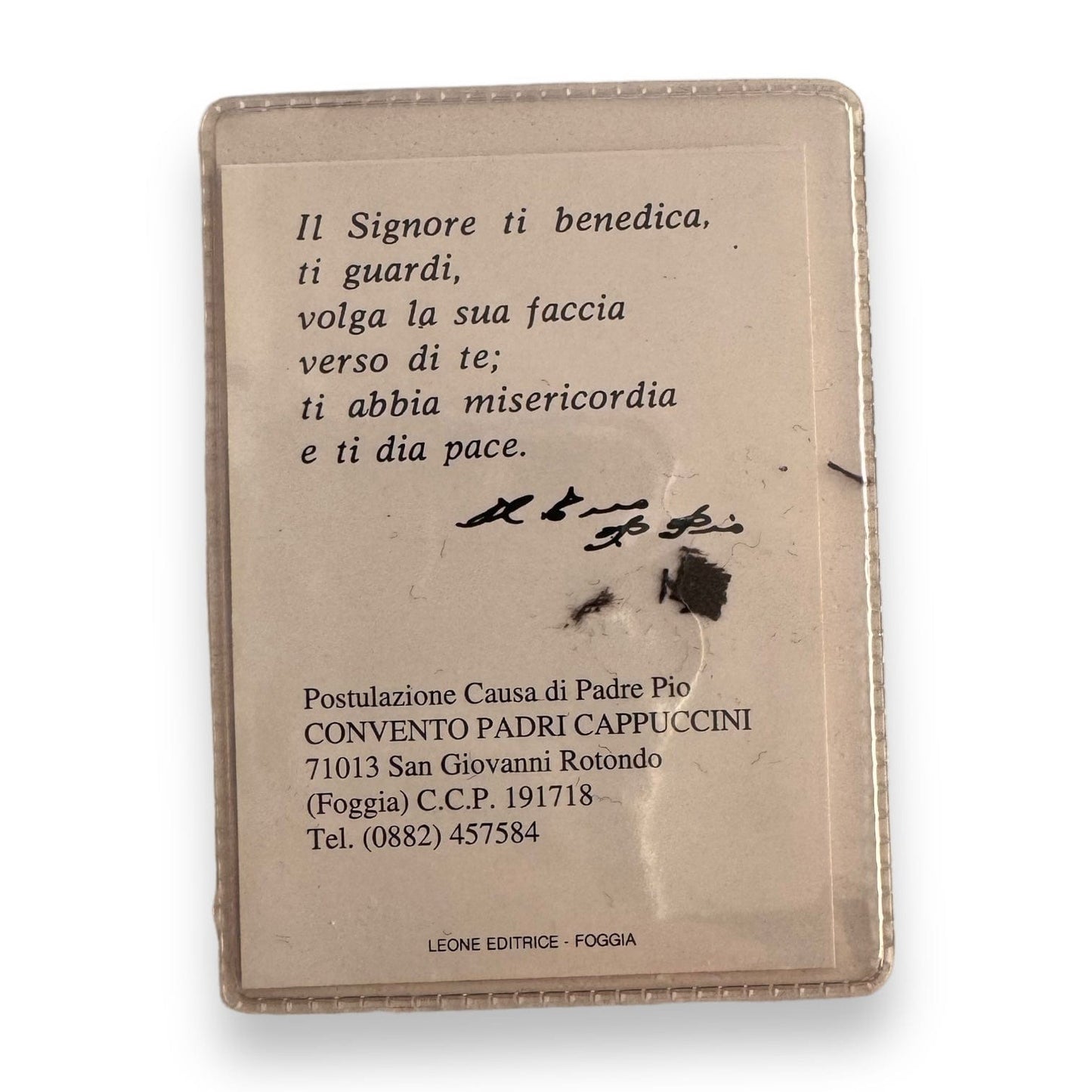 St. Padre Pio Vintage Holy Card - Relic Of St. Father Pio Of Pietrelecina | Catholically
