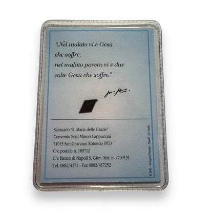 St. Padre Pio Vintage Holy Card - Relic Of St. Father Pio Of Pietrelecina | Catholically