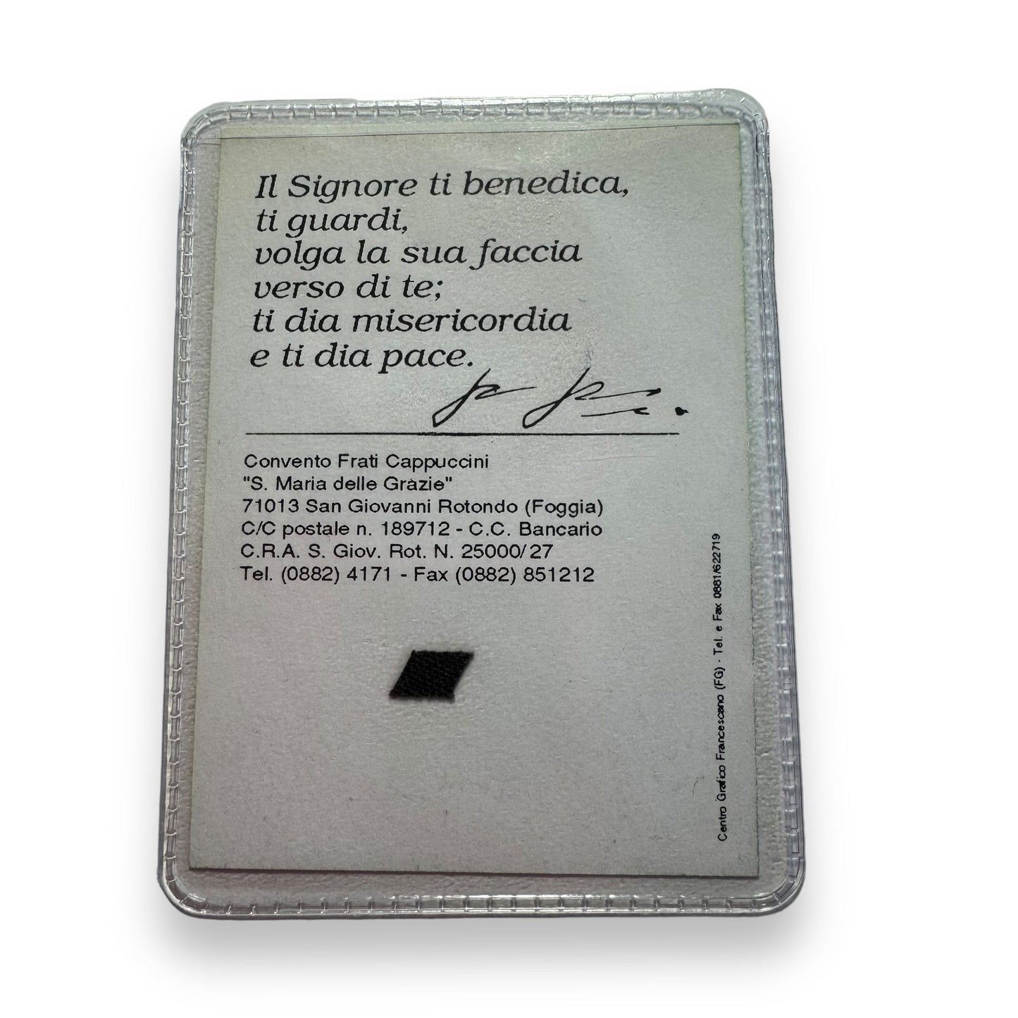 St. Padre Pio Vintage Holy Card - Relic Of St. Father Pio Of Pietrelecina | Catholically