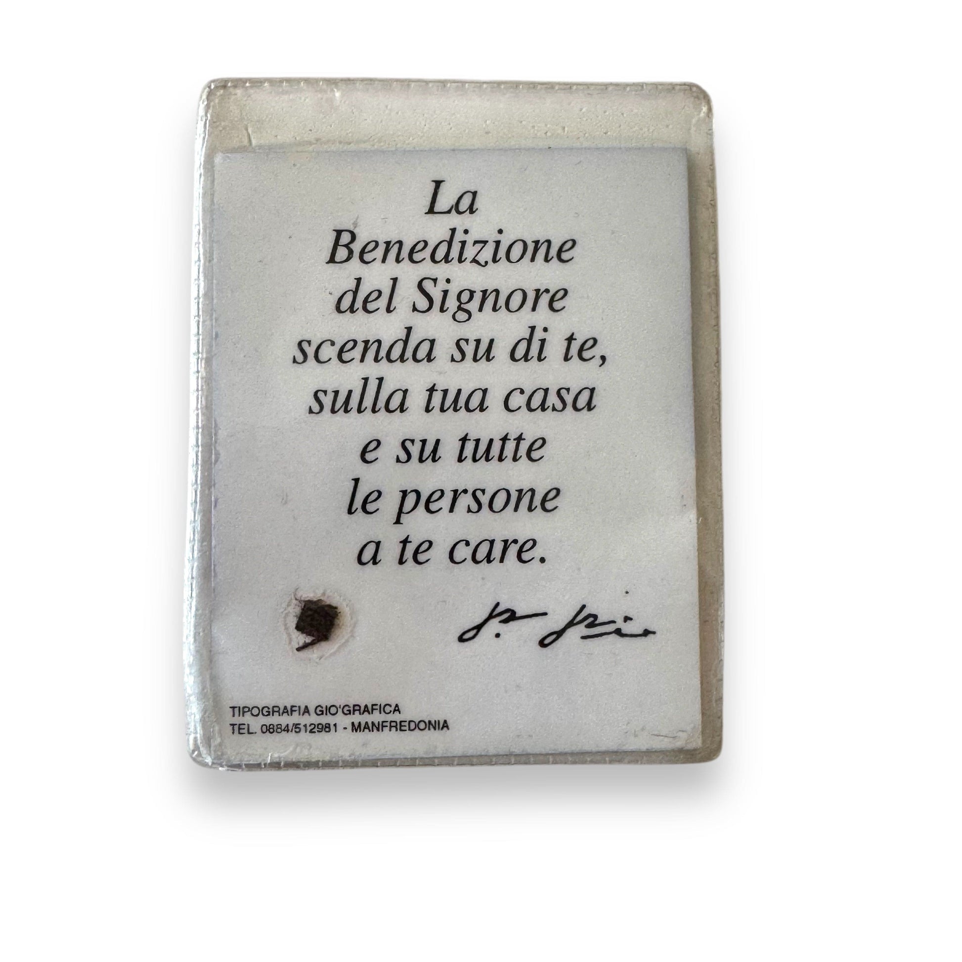 St. Padre Pio Vintage Holy Card with 2nd Class Free Relic Father Pio Badge | Catholically