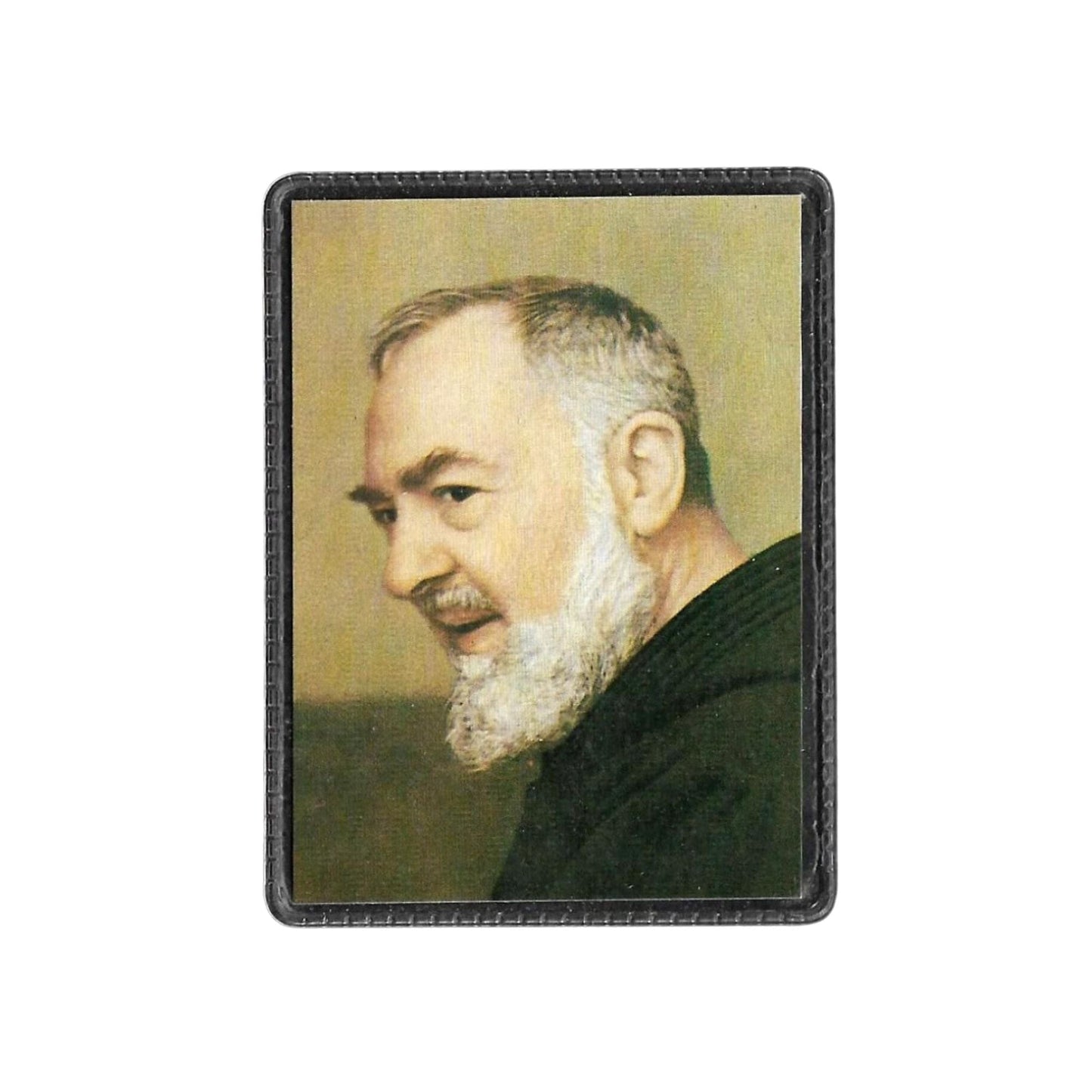 St. Padre Pio Vintage Laminated Holy Card With 2Nd Class Relic Ex-Indumentis | Catholically