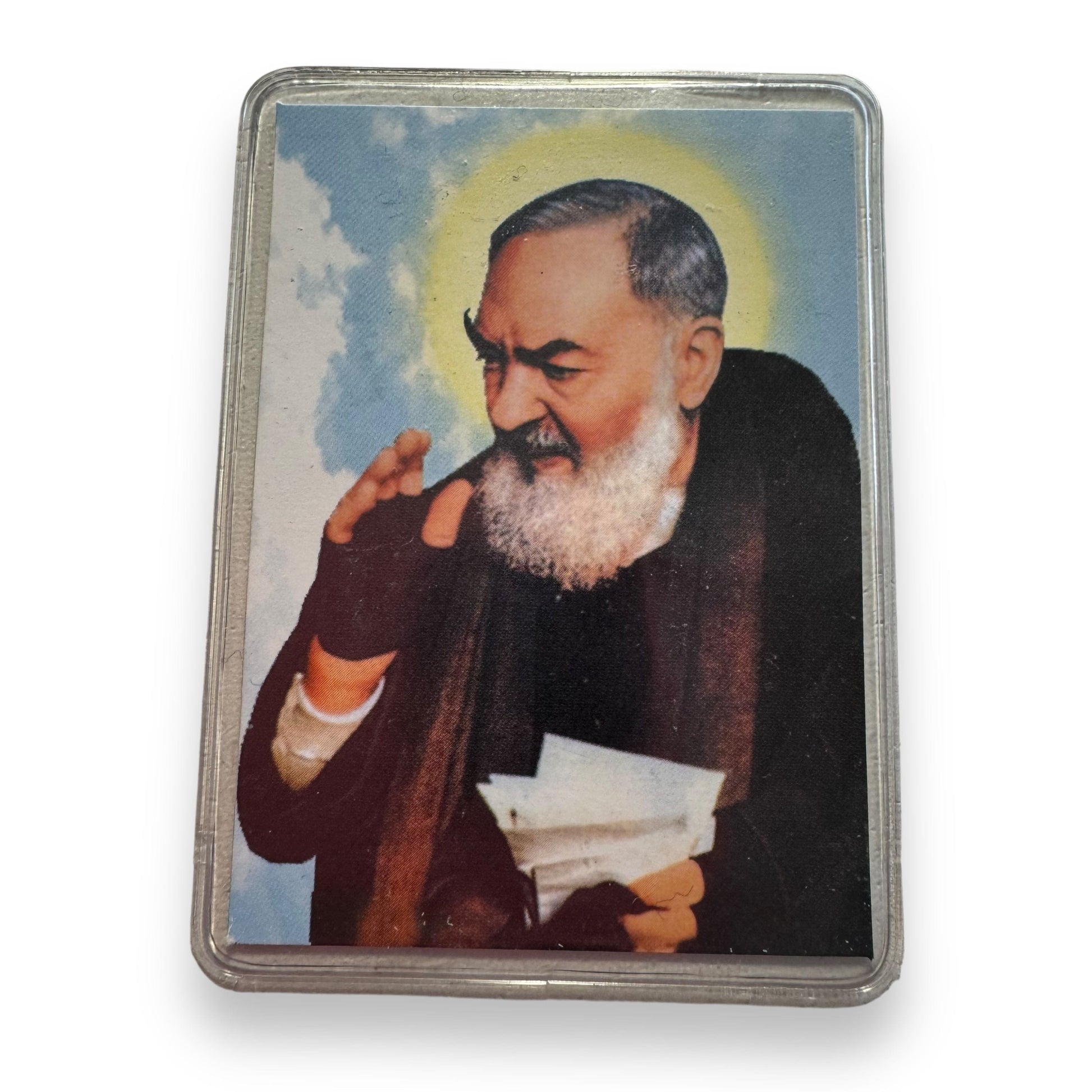 St. Pio Old Holy Card | Vintage Relic card of St. Padre Pio | Catholically