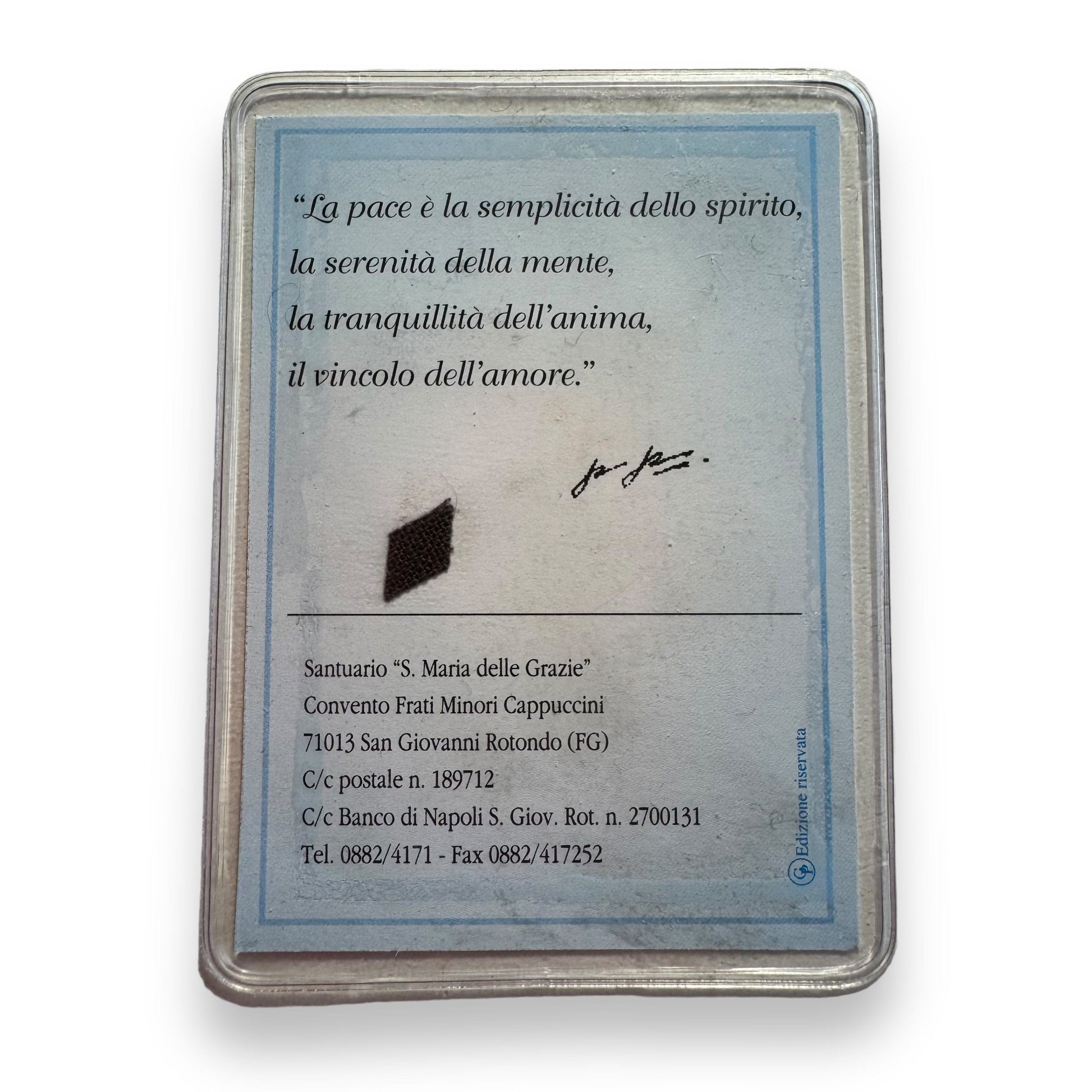 St. Pio Old Holy Card | Vintage Relic card of St. Padre Pio | Catholically
