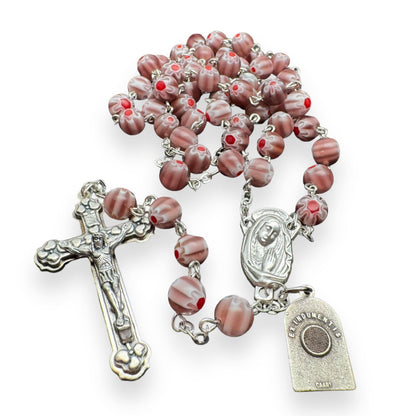 St. Pio Purple Rosary Blessed By Pope w/ 2nd Class Relic - St. Father Pio | Catholically