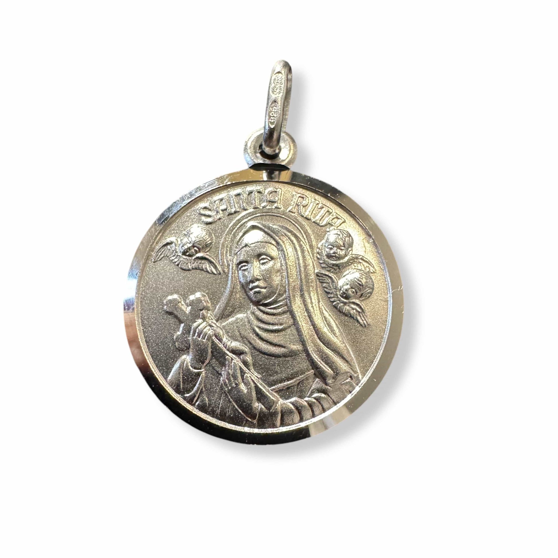 St. Rita Of Cascia Medal 925 Sterling Silver  Sickness / Abuse / Parenthood | Catholically