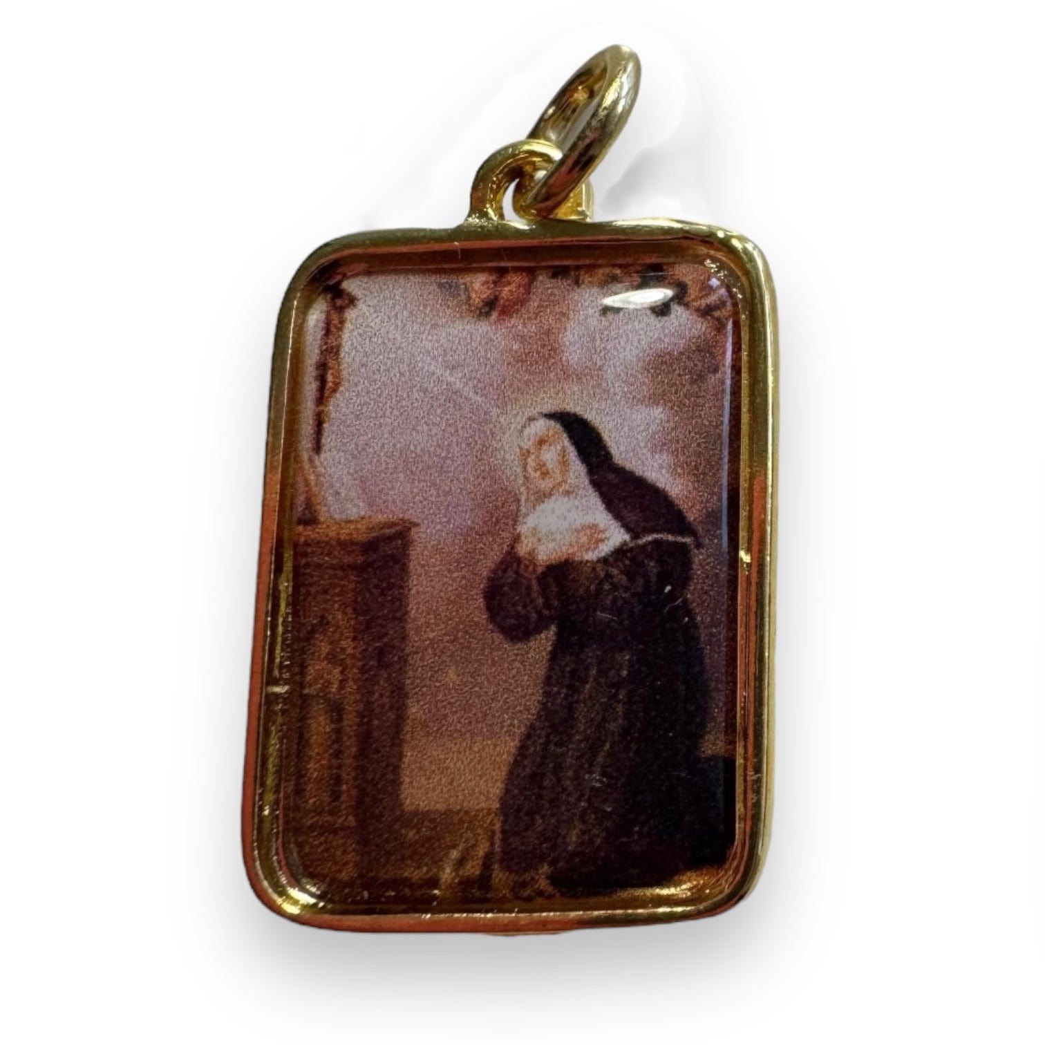 St. Rita Relic Pendant – Rare Gold-Framed Catholic Devotional | Catholically