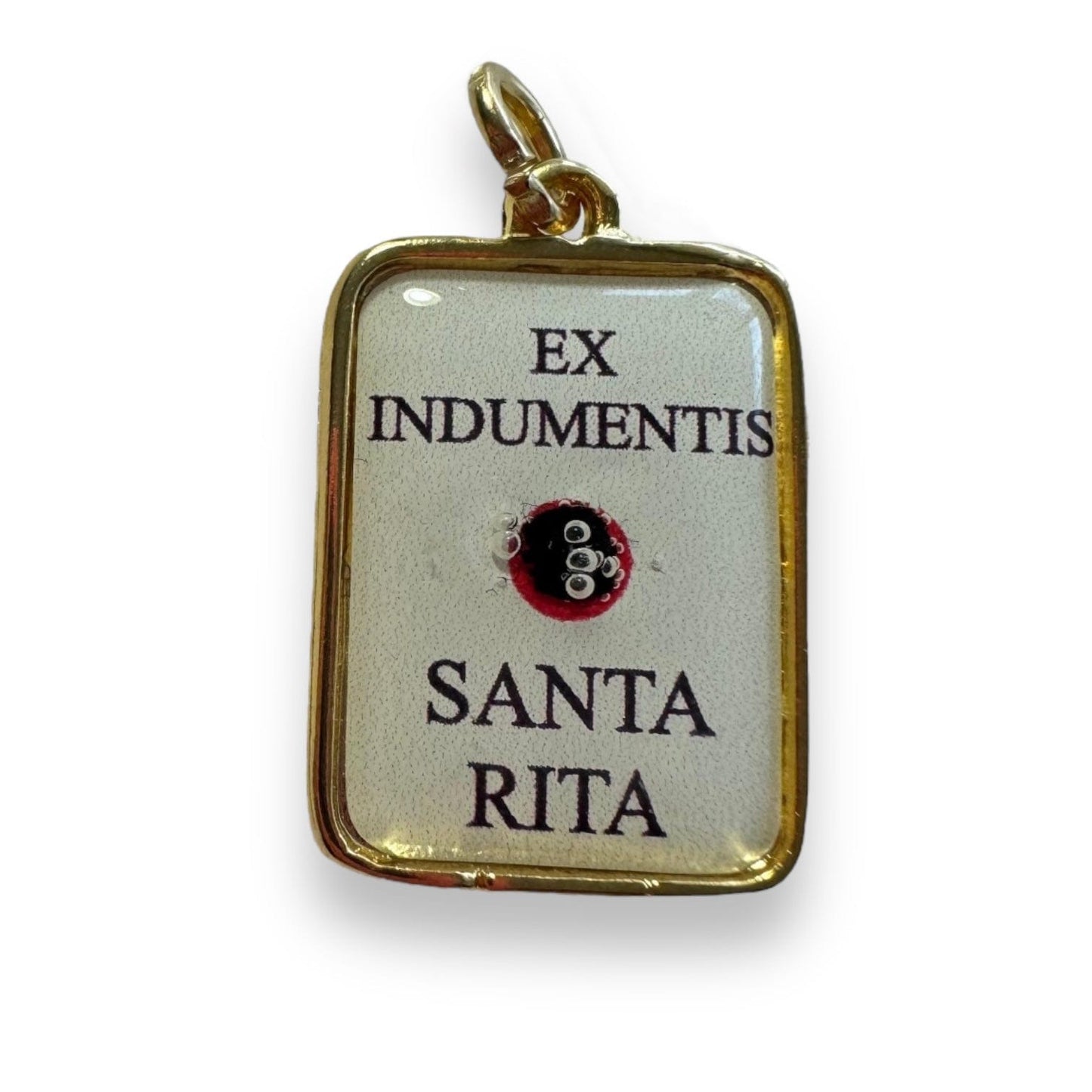 St. Rita Relic Pendant – Rare Gold-Framed Catholic Devotional | Catholically