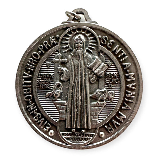 St. Saint Benedict 1 3/4" Medal -  Catholic Pendant - Exorcism - San Benito | Catholically