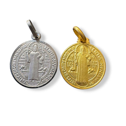 St. Saint Benedict small Medal - San Benito Cruz  Medalla - Blessed Pendant | Catholically