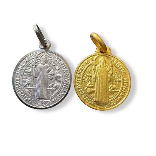 St. Saint Benedict small Medal - San Benito Cruz  Medalla - Blessed Pendant | Catholically