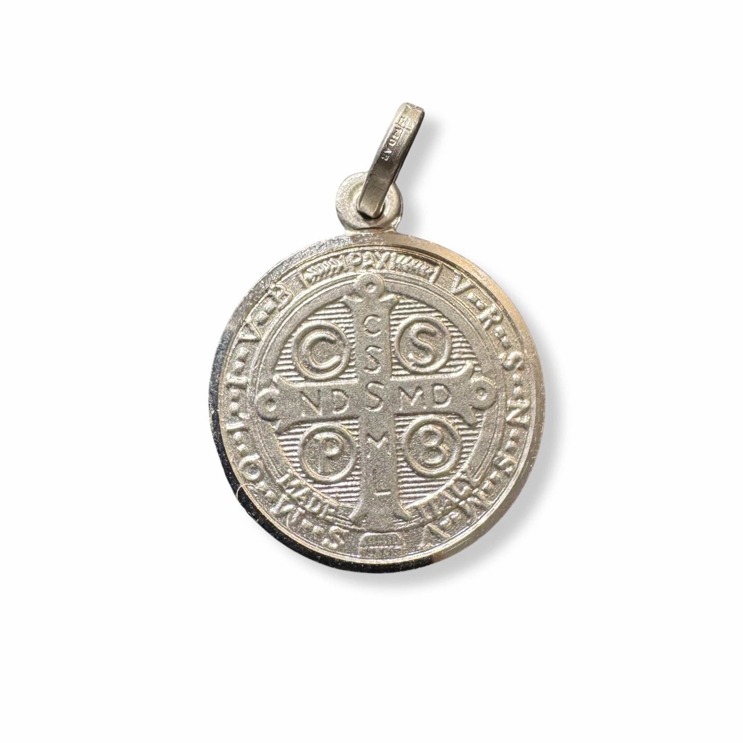 St. Saint Benedict small Medal - San Benito Cruz  Medalla - Blessed Pendant | Catholically