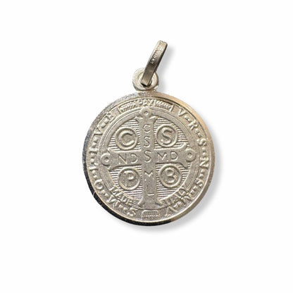St. Saint Benedict small Medal - San Benito Cruz  Medalla - Blessed Pendant | Catholically