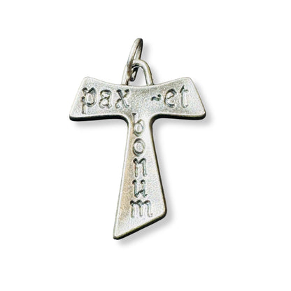 Tau Cross Blessed By Pope "Pax Et Bonum" Franciscan Crucifix Parts | Catholically