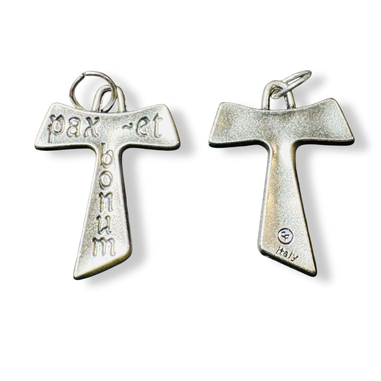 Tau Cross Blessed By Pope "Pax Et Bonum" Franciscan Crucifix Parts | Catholically
