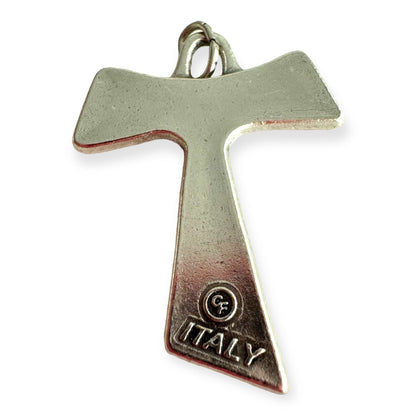 Tau Cross Blessed By Pope Pax Et Bonum Franciscan Crucifix Parts | Catholically