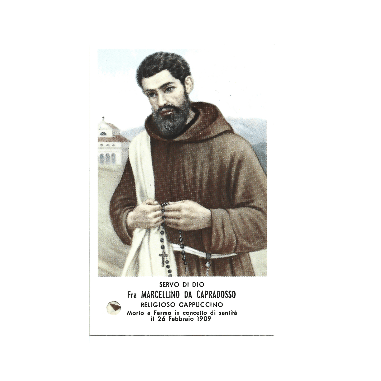 The Servant of God Fra Marcellino da Capradosso OFM Relic Card | Catholically