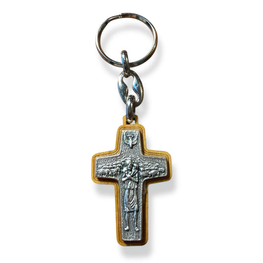 Vedele - Key Ring Pope Francis Pectoral Cross - Crucifix - Blessed By Pope | Catholically